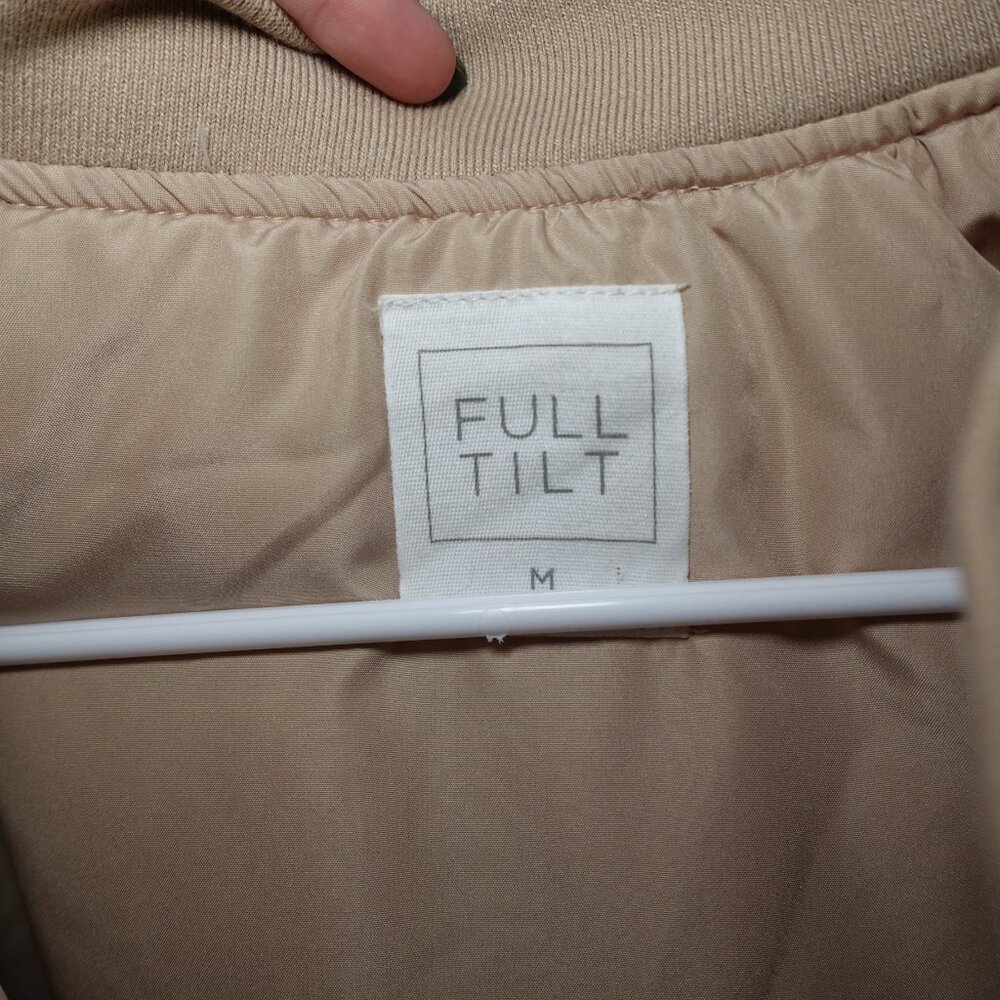 Full Tilt Beige Bomber Jacket | Women’s Size Medium - Picture 6 of 6